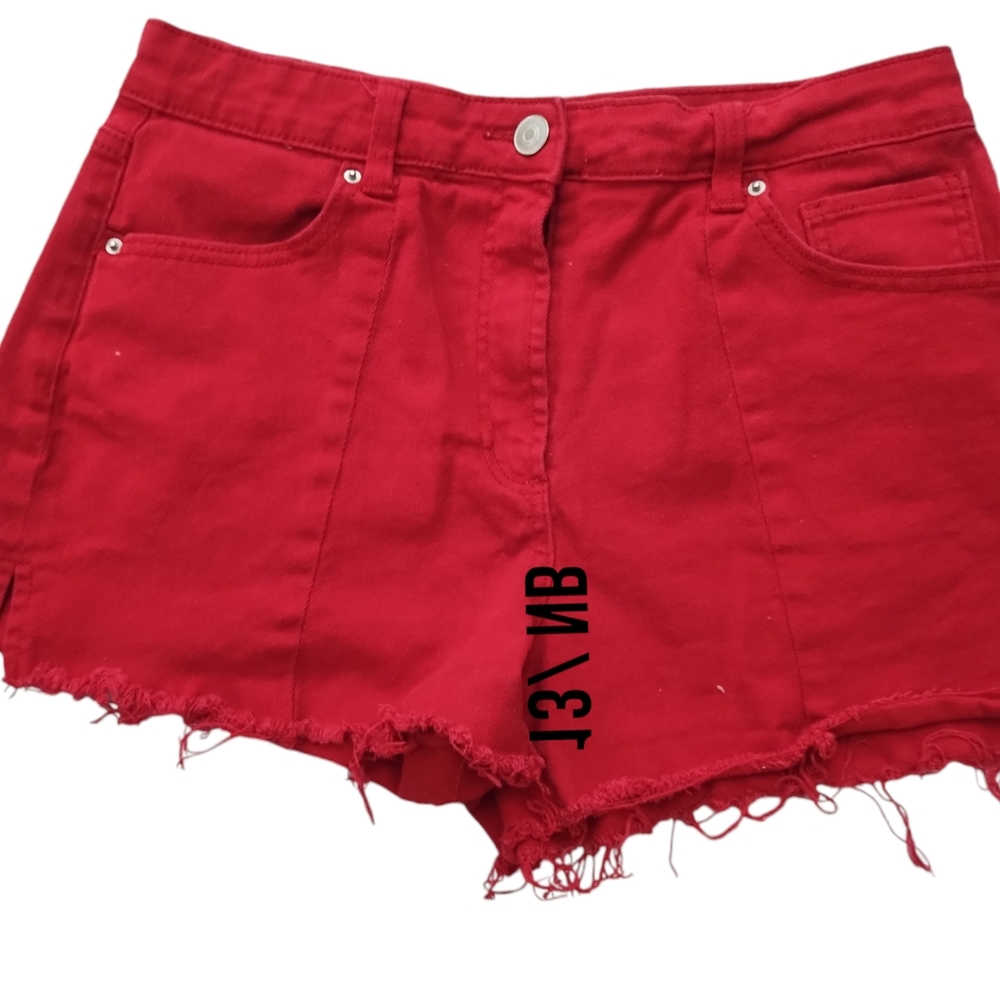 Red junior shorts